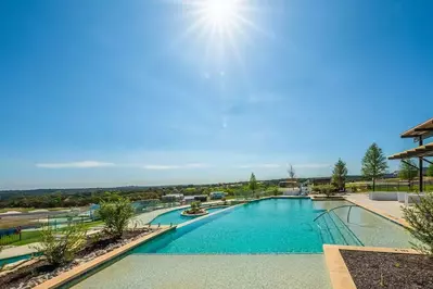 resort swimming pool at Firefly Resort in Fredericksburg TX