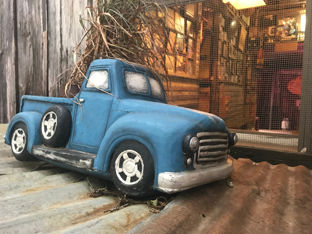 old truck toy at luckenbach general store