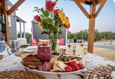 picnic spread at firefly resort