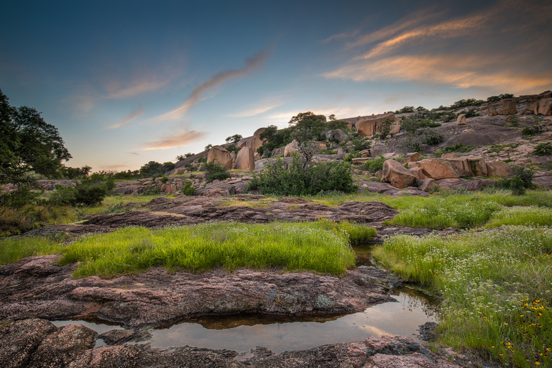 texas hill country sunset