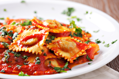 ravioli at italian restuarant