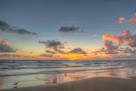 sunrise over corpus christi beach