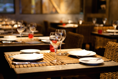 place setting at restaurant