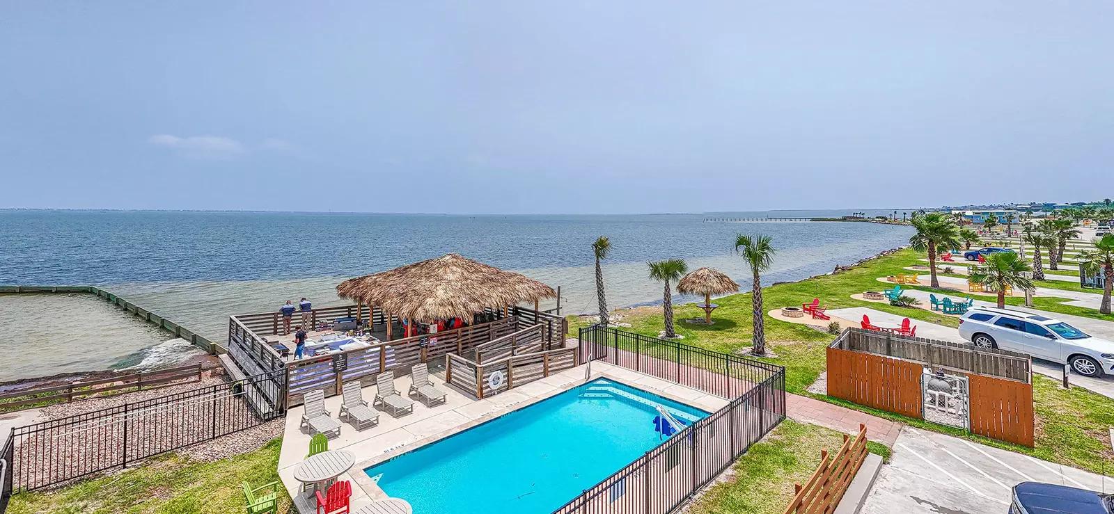 View of pool and ocean