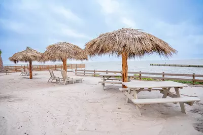 Sitting area on beach