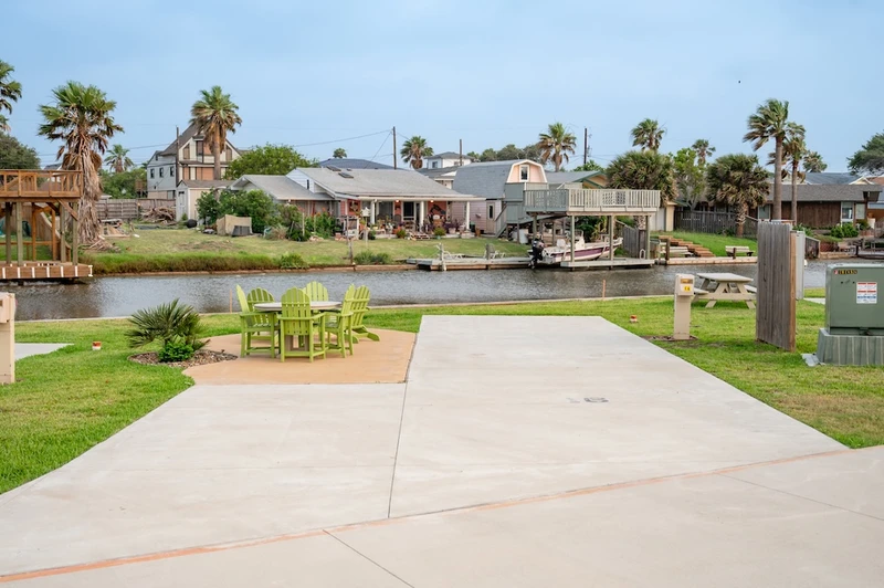 RV site at Firefly Resort, a top destination for RV camping in Texas